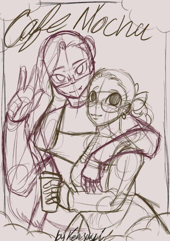 Cafe Mocha cover sketch Digital-Clip Studio Paint