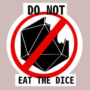 Do Not Eat The Dice-Sticker Digital-Clip Studio Paint