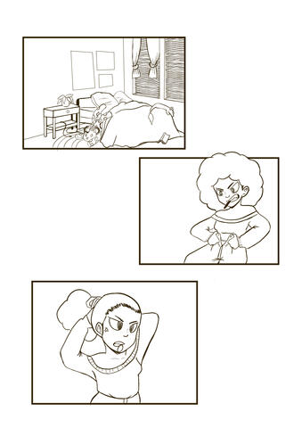 Cafe Mocha postcard Digital-Clip Studio Paint